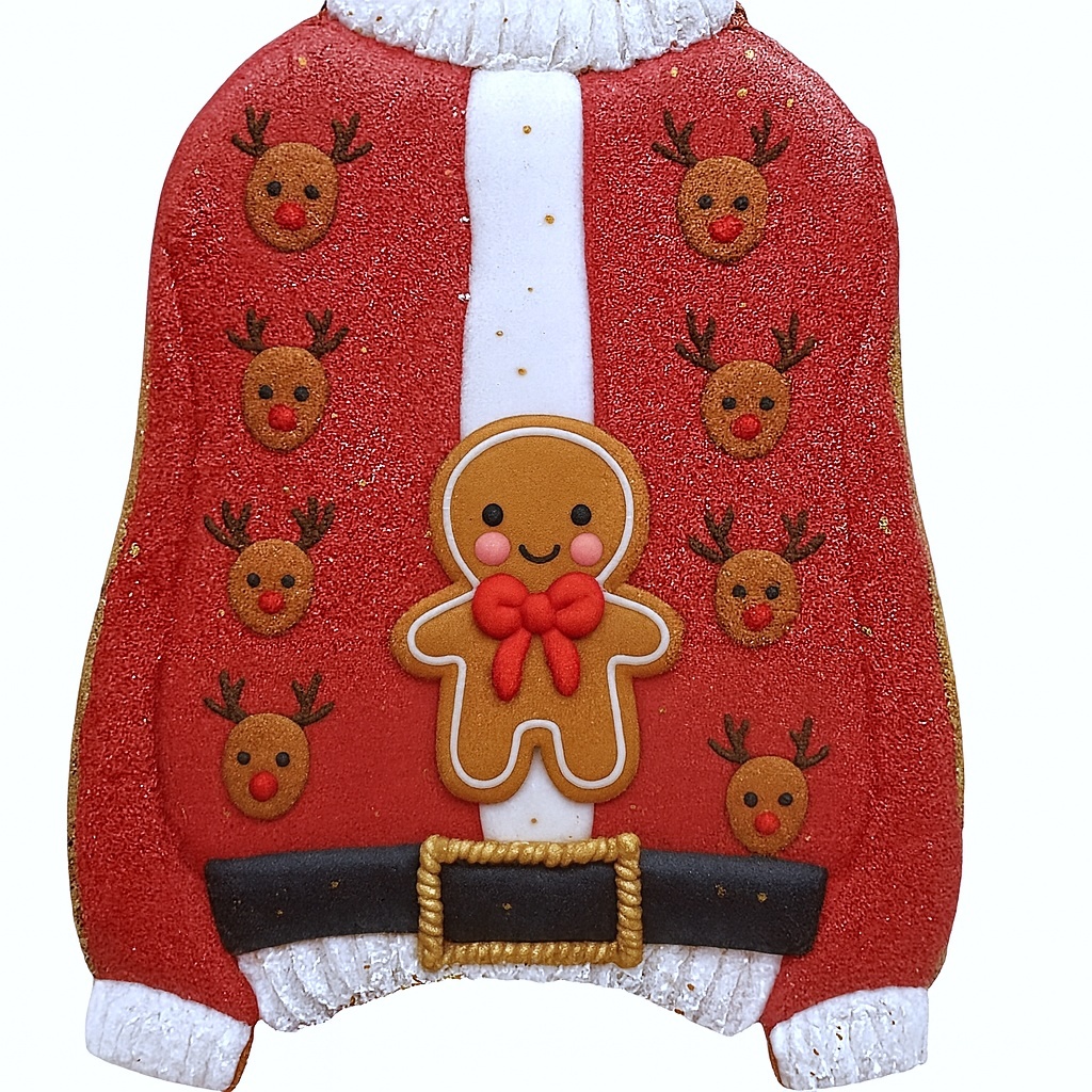 CIASTKO LUKROWANE SWETEREK MIKOŁAJA NO9 BOŻE NARODZENIE RĘCZNIE ROBIONE